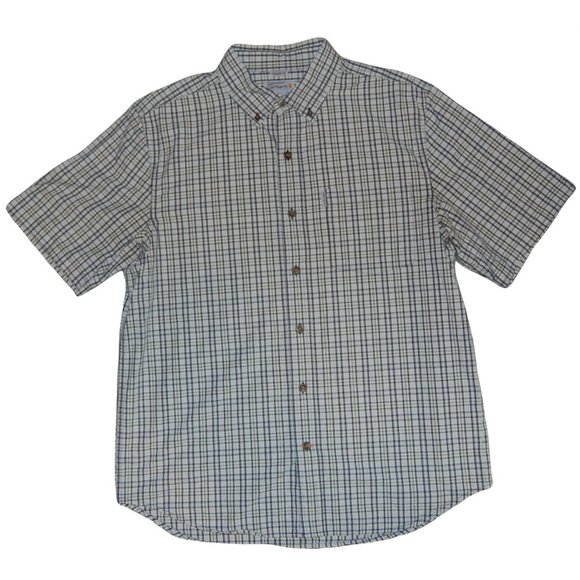 Carhartt Relaxed Fit Short Sleeve Button Up Shirt Men's Size Large Plaid - Picture 1 of 6